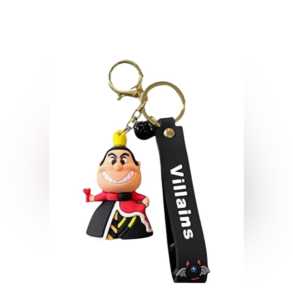 Disney Queen of Hearts Alice in Wonderland Villain 3D Keychain Wristlet Charm